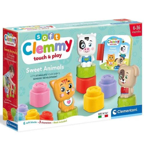 Clementoni Soft Clemmy Édes állatok puha építőelemek