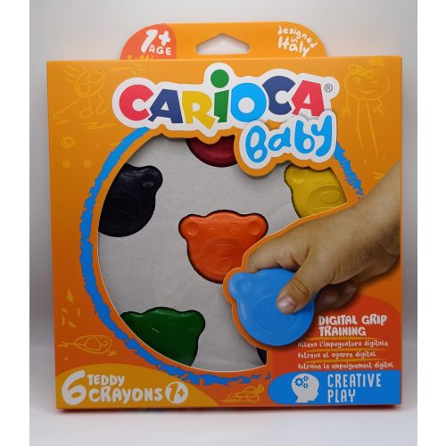 Carioca Maci formájú Baby Teddy zsírkréta 6 db-os