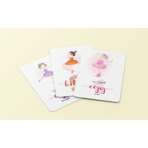 Ballerinás baba fotókártya, mérföldkő kártya csomag